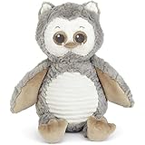 Bearington Baby Owlie Hugs-A-Lot Plush Stuffed Animal Gray Owl, 14