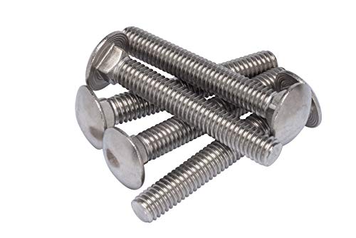 3/8"-16 X 2-1/2" (10Pc) Stainless Carriage Bolt, 18-8 Stainless Steel #TOP6