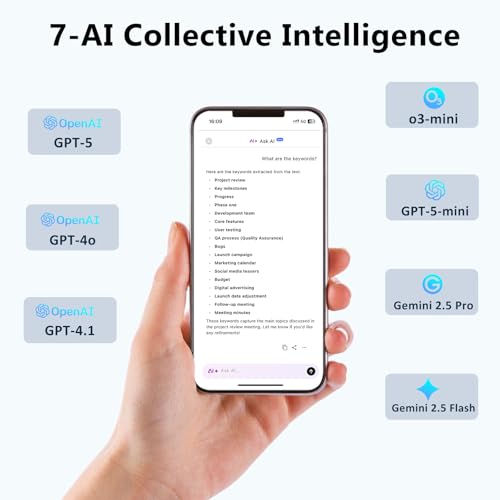 AI Voice Recorder w/Case, AI Note Taker & App Control, AI Transcription and Summary, Noise Cancellation, 152 Languages, 64GB Digital Audio Recorder for Meetings, Lectures & Calls — view 4