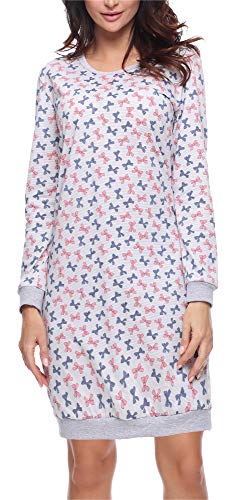 Merry Style Camisón Lencería Sexy Ropa de Cama Mujer MS10-180 (Mélange Lazos, XXL)