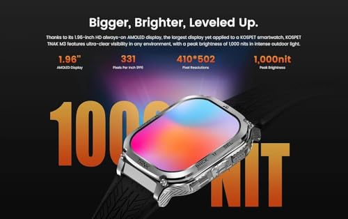 Fipka-KOSPET-TANK-M3-waterproof-smartwatch-for-men-and-women-Dual-Core-480mAh-battery-196-Full-HD-AMOLED-screen-170-sports-modes-Bluetooth-digital-fitness-watch-silver