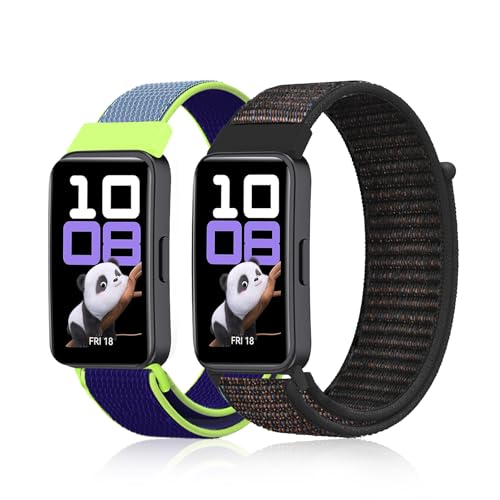 [RicYeel] �o���h Huawei Band 10/9/8 �Ή� [2�Z�b�g] �i�C������ �ւ��x���g �ґg�X�g���b�v �}�W�b�N�e�[�v �T�C�Y���߉\ �ʋC �y�� �_�炩�� �����Y�����f�B�[�X Huawei Band 10/9/8 �p �o���h, �u