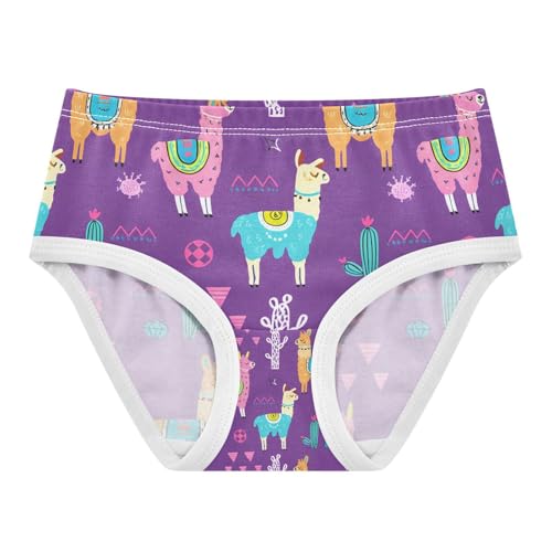 Colorful Llamas Cacti Purple Toddler Girls's Underwear 2T 202c1223