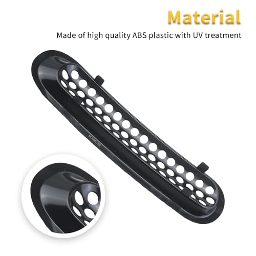 Image of 7PCS Grille inserts Black Fits For Jeep Wrangler JK, JKU, Unlimited, Sports, Sahara, Freedom, Rubicon 2-Door & 4-Door 2007 2008 2009 2010 2011 2012 2013 2014 2015 2016 2017