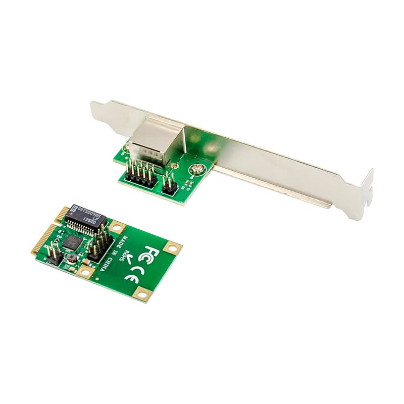 Tarjeta De Red Mini PCIe Gigabit Ethernet - Dual Puerto RJ45, 10/100/1000 Mbps, Compatible Con VLAN