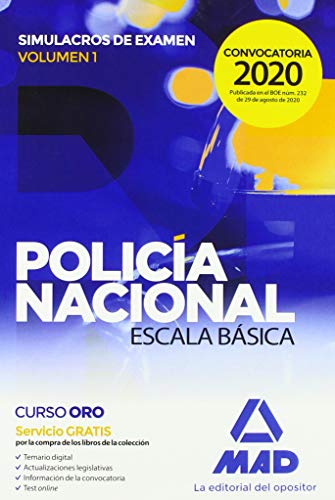 Portada de Policía Nacional Escala Básica. Simulacros de examen 1