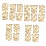 TOPPERFUN 20pcs Woven Candle Holders Natural Decorative Tea Light Cup Sleeves for Home Decor Party and Events Lightweight and Non- Design