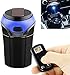 KEEBON Catégorie de Cigarette de Voiture 2 en 1 Briquet de Cigarette électronique détachable de Voiture Universelle + ordures de Poubelle cendrier (Couleur: Argent) (Couleur : Bleu)