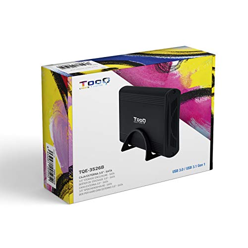 TooQ TQE-3526B - Caja HDD, Color Negro