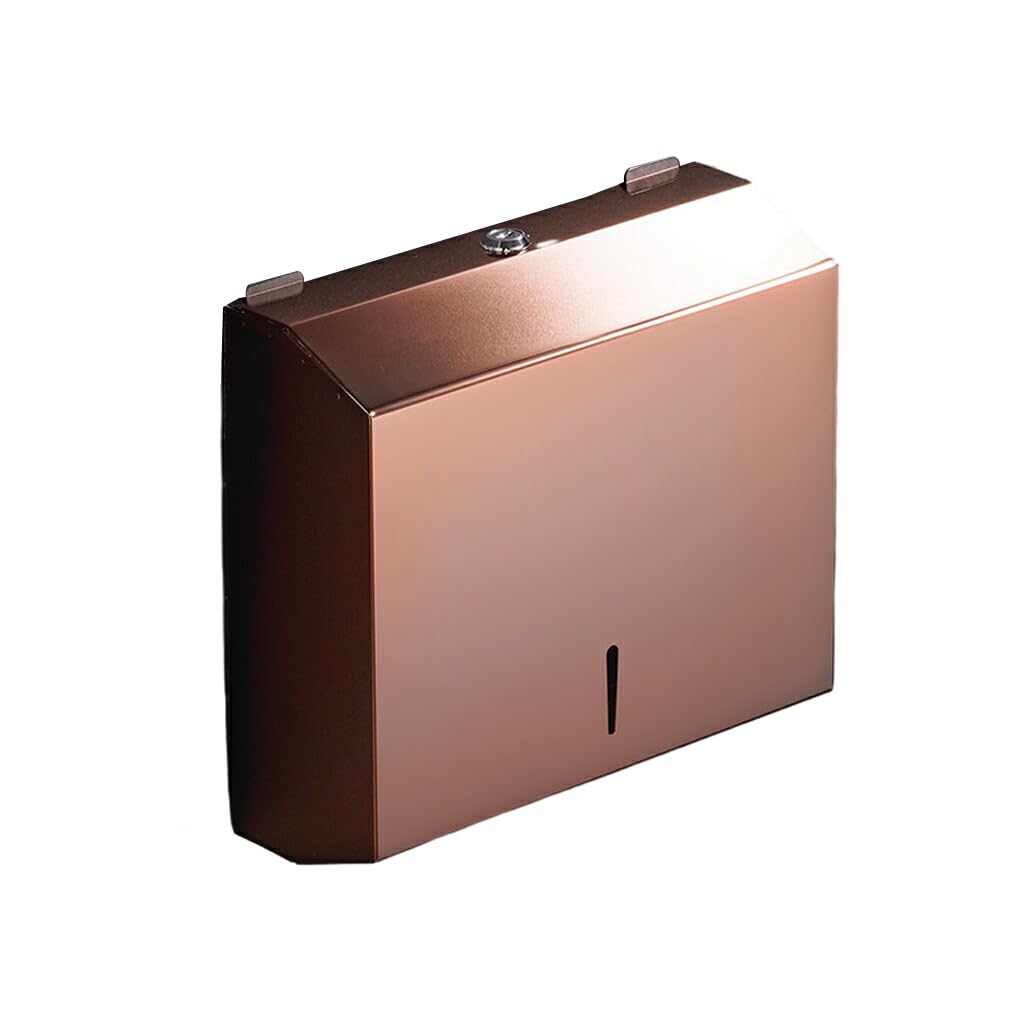 Dispenser di Asciugamani di Costruzione Robusta per Prestazioni durevoli e durature Dispenser di Asciugamani di Carta a Mano in Acciaio Inossidabile, Oro Rosa