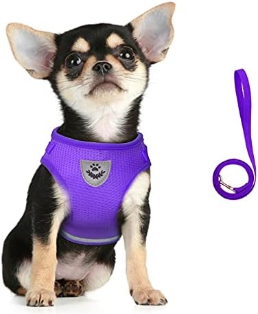 FEimaX Cat Harness and Leash Set for Walking Escape Proof Adjustable Kitten Vest Soft Mesh Puppy Chest Harnesses with Reflective Strap for Small Dogs Cats