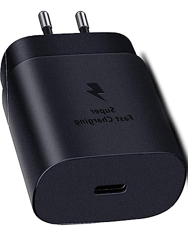 Image of Original 25W USB-C Super Fast Adapter for Samsung Galaxy S22 Ultra 5G |S22+ 5G|S20 Ultra 5G|S20 Ultra|S10 Lite-Black