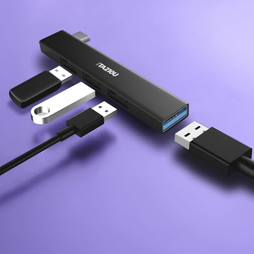 ZEBRONICS TA210U, 4 in 1 Type-C to USB Hub, USB 3.0, 4 USB Ports, Speeds Upto 5 Gbps, Metal Body, for Mac | Laptops, Black view 2