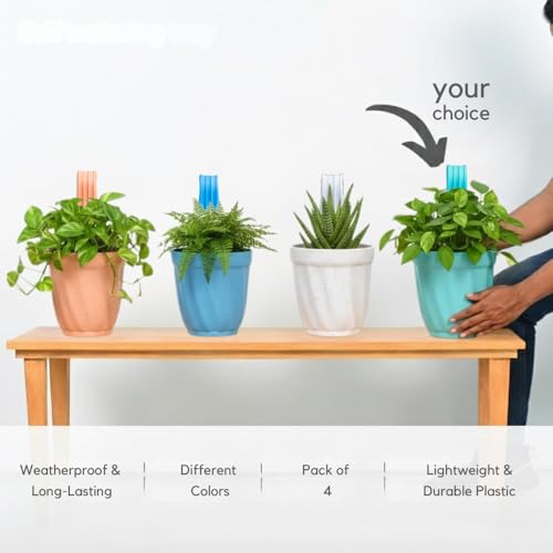 Image of Urban Upvan Designer Hanging Planter with Lock | Lightweight & Durable Flower Pot | Modern Textured Finish | for Indoor & Outdoor Plants | Set of 4