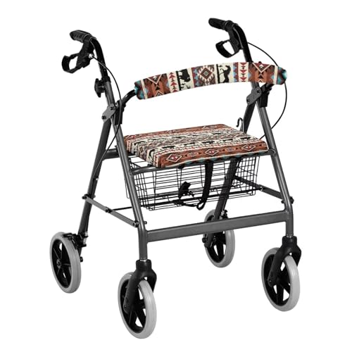 Image of Tribal Horse Rollator Walker Seat and Backrest Covers Easy to Install Accessories for Rollator Walkers Universal Walkers Seat Covers for Seniors Women Men