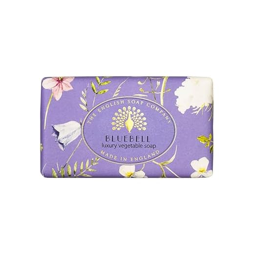 The English Soap Company, Vintage Wrapped Shea Butter Soap, Bluebell, 200g