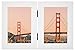Frametory, 4x6 Double Picture Frame Hinged 2 Photos Frame Collage, Desk Picture Frame with Glass, Side by Side Frame Vertical (White, 1 Pack)