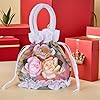 Baluue Bestickte Kleine Beuteltasche mit Kordelzug und Blumenmuster Abendclutch für Hochzeit Dinnerparty und Festliche Anlässe #4