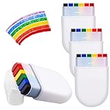 Rismise Rainbow Facepaint 4 Pack Lesbian Pride Face Paint LGBT Paint Rainbow Face Marker Rainbows Gems for Face Rainbows Body Markers Marches Events Festival Gay Pride Day Celebrations Party