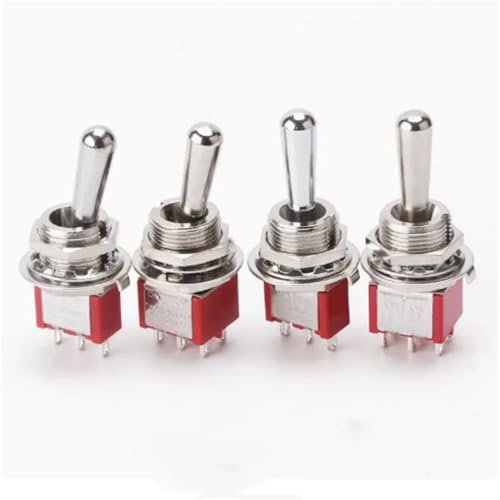 Interrupteur à bascule 12.5mm 6p ON-ON bouton inverseur de panneau électrique 5A 125V