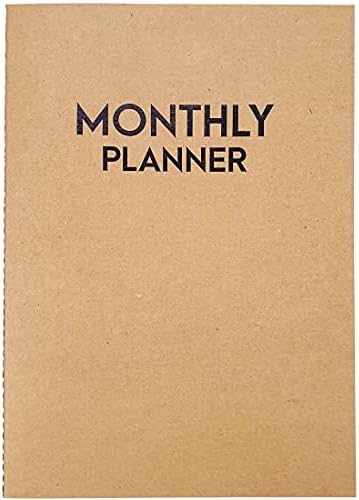 Undated Big Large Monthly Planner - 2023-2024 Blank Calendar Book and Organizers 8.5 x 11 Inches - Kraft