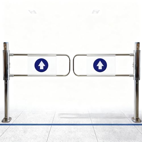 Automatic Swing One-Way Door for Supermarkets & Warehouses, Self-Closing Industrial Pedestrian Gate, Durable 67in Entrance Swing Gate, Secure and Efficient Access Solution