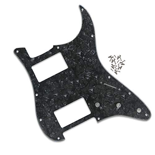 IKN 11 trous Double Humbucker Cut Pickguard HH Strat Guard avec vis de montage pour guitare Stratocaster standard… - Les Beatles, Paul McCartney, John Lennon, RIngo Starr, George Harrison IKN 11 trous Double Humbucker Cut Pickguard HH Strat Guard avec vis de montage pour guitare Stratocaster standard… – Image 3