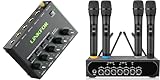 Kit Pronto per l'Uso di Eccezionale Valore: Ricevi tutto il necessario in un colpo solo: mixer, 4 microfoni wireless, ricevitore, batterie, cavi e accessori. Un incredibile risparmio rispetto all'acquisto separato, questa soluzione professionale e completa ti libera dalla ricerca di componenti compatibili, offrendo una configurazione affidabile per performance dal vivo, eventi e intrattenimento.