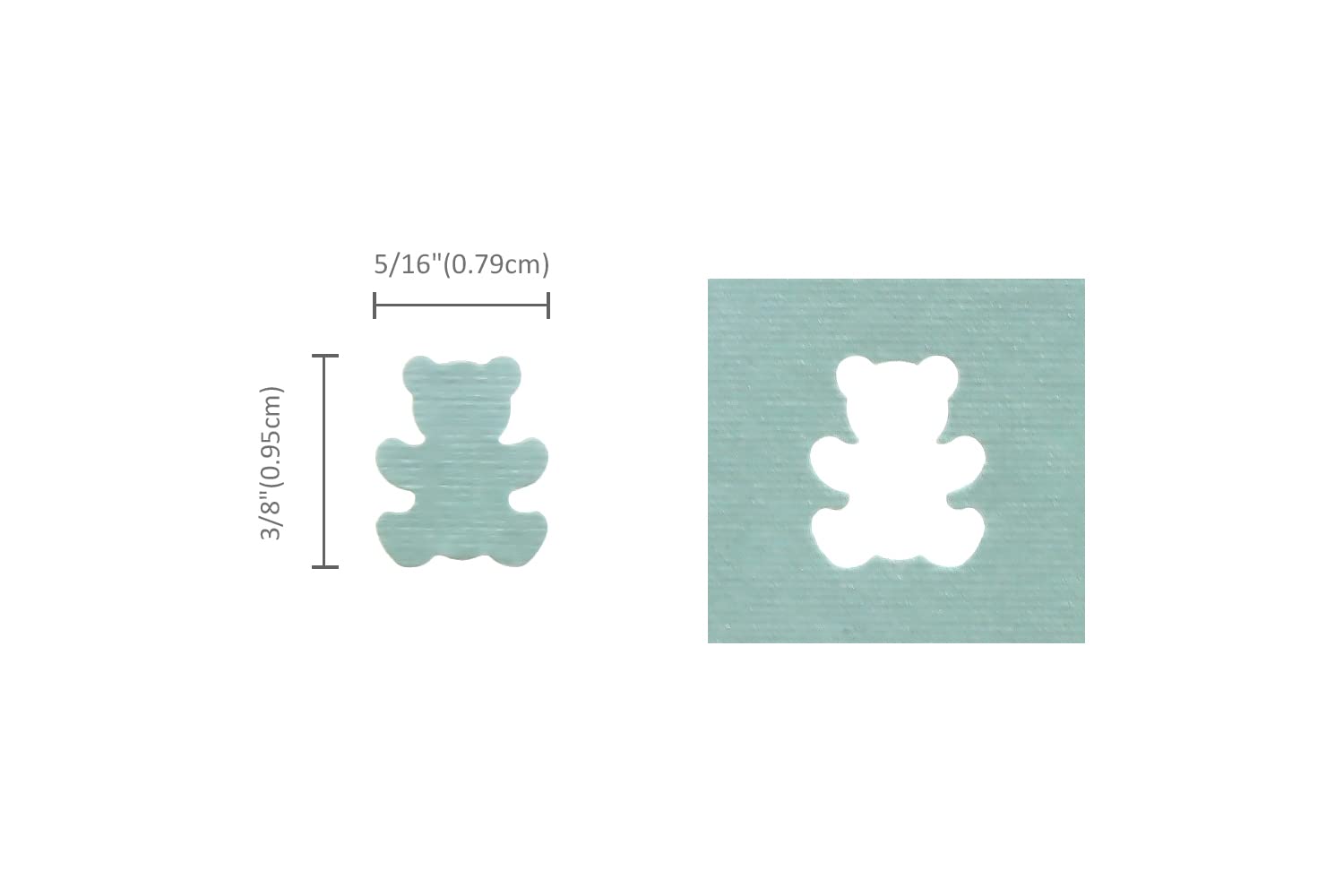 Bira Bear Punch, Animal Shape, 3/8 inch for Paper Crafting Scrapbooking