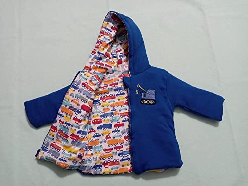Image of Navy zone Baby Reversible Sweater Jacket - Baby Jacket /Winter Jackets for Toddler Girls /Boys- Sweater for Baby Girls /Baby Boys (OR, 0-6 Months)