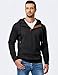 JMIERR Hoodies for men Casual Cotton Textured Long Sleeve Quarter Collar Drawstring Button Early Fall Fashion Pullover Hooded Fall Sweatshirts, S, Black