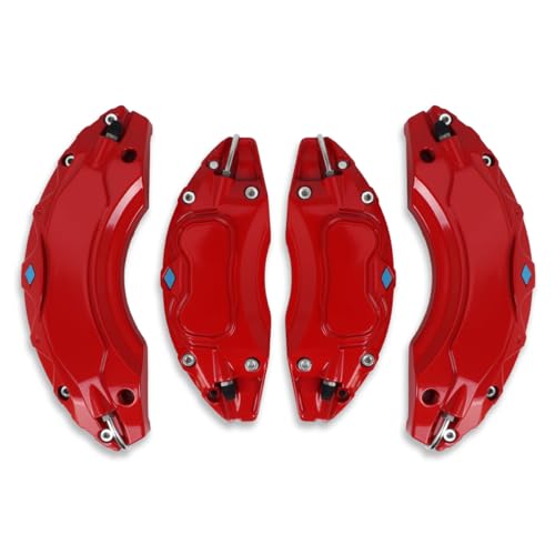 YOUNZJ Caliper Covers Compatible for Toyota Camry 2019-2024 RAV4 2020-2024 17 in 18 in Wheel Hub fit Front and Rear Car Brake Caliper Cover Set of 4 Red