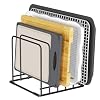 Space Saving Kitchen Organizer Rack Heavy Duty 5 Slot Steel Holder for Cutting Boards Baking Trays and Cookware