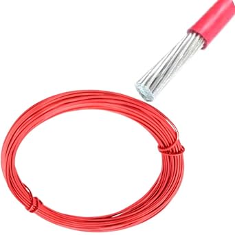 Texton Aluminium Wires 6mm for Domestic and Industrial Electric Connections up to 1500 watts 5 Meter (Red)