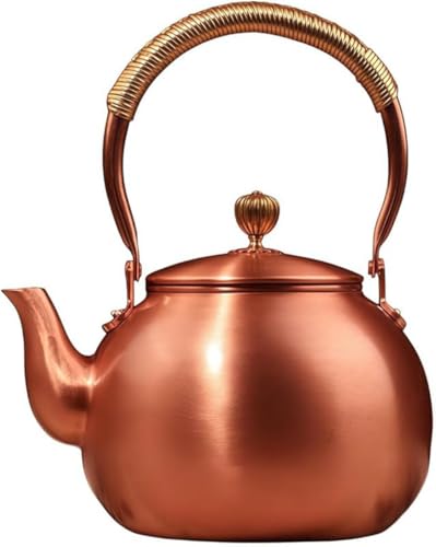 Xiraivke純銅ケトル 手作り伝統工芸品 大容量コーヒーポット 直火対応 電気セラミックコンロ・ガスコンロ両対応 おしゃれ人気 自宅用・ギフト適応?