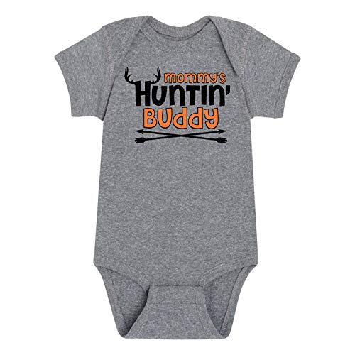 Instant Message - Mommy's Hunting Buddy - Infant Baby One Piece - Size 18 Months Athletic Heather