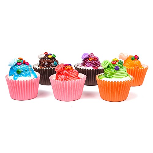 Fake Cupcake 6pack Simulation Sprinkle Artificial Food Cake Kitchen Toy Decoration, Randam Color, New Type