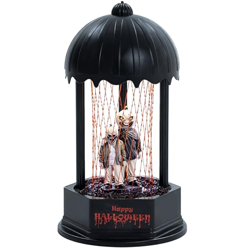 LumiRuiss Pumpkin Brothers Oil Rain Lamp Halloween Sculptural Mood Lighting with Blood Rain Drops Customizable Display Stand & Aroma Diffuser Spooky Ambience Dcor for Home & Commercial Spaces