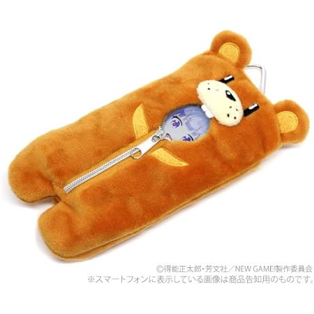 Amazon New Game アニメ クマさん寝袋スマホポーチ アニメ 萌えグッズ 通販