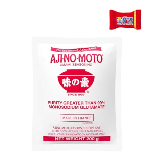 AJINOMOTO - Glutamate monosodique, (1 x 200 g), glutamate monosodique (MSG), exhausteur de goût de qualité supérieure pour cuisine asiatique et internationale - Trinovi