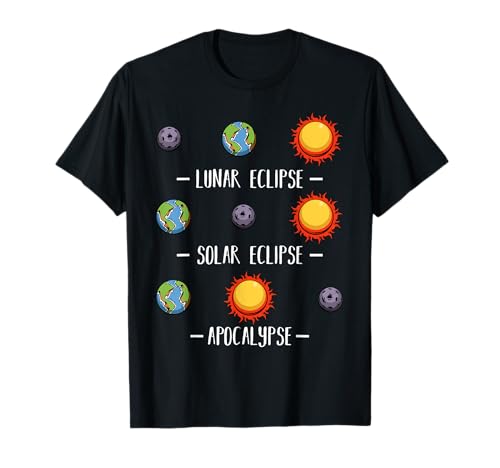 Lunar Solar Eclipse and Apocalypse Totalle Mondfinsternis T-Shirt