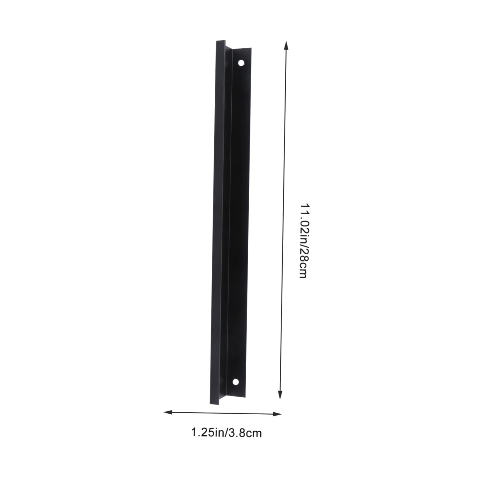 DIYEAH Modern Wall Mounted Display Rack Simple Invisible Design for Cupboards Cabinets Durable Aluminum Construction for Organizing Items Black