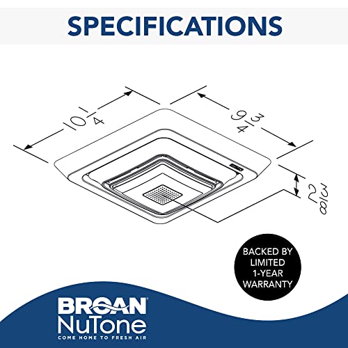 Broan-Nutone Fg800Rgbs Bluetooth Speaker With Customizable Color Changing Led Lighted Cover/Grille Upgrade For Bathroom Ventilation Fans, Easy Installation For Diy,Plastic, White, Square #TOP1