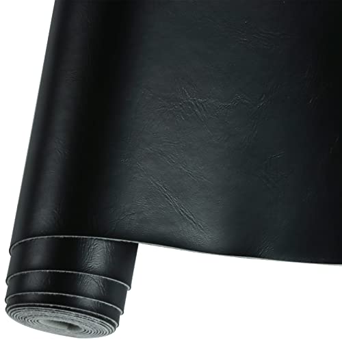 Rouleau cuir synthétique noir 30x135 cm pour couture et loisirs créatifs