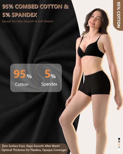 Image of Women's Boyshorts Underwear Cotton, Full Coverage Panties, Womens Boyshort Boxer Briefs Breathable for Women 4 Pack