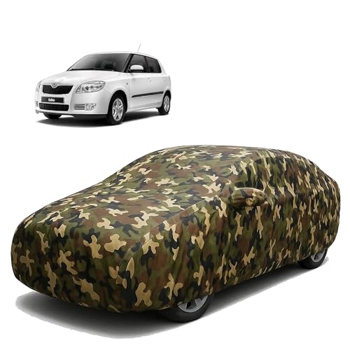 Image of Sulfar 100% Waterproof Car Body Cover for Skoda Fabia - Triple-Stitched Dustproof UV, Heat & Rain Protection with Mirror Pockets, Full-Bottom Elastic & Free Storage Bag - All-Weather Indoor Outdoor (A