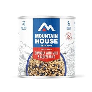 Mountain House Granola with Milk & Blueberries XL | Freeze Dried Survival & Emergency Food | #10 Can