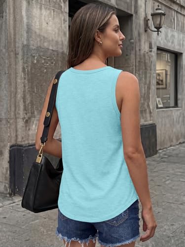 Image of AUTOMET Women's Square Neck Tank Top | Soft Lightweight Sleeveless Shirt, Loose Fit Flowy Summer Basic for Layering, Casual & Workout