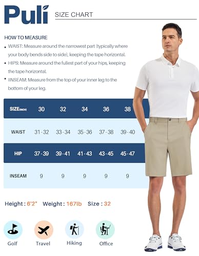 Short de golf extensible PULI anti-transpiration pour homme - 7