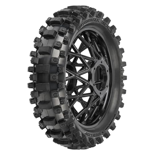 Image of Pro-Line Racing Dunlop Geomax MX33 V2 Bead CR4 Rear Tire MTD Bullyspoke Black Promoto-MX PRO1023010